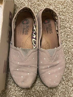 BOBS By Sketchers Grey Studded Shoes size 6.5 Women’s